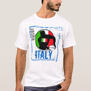 Camiseta Bola da passagem do t-shirt do rugby de Italia