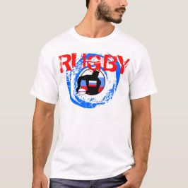 Camiseta Bola da passagem do t-shirt dos fãs do rugby de