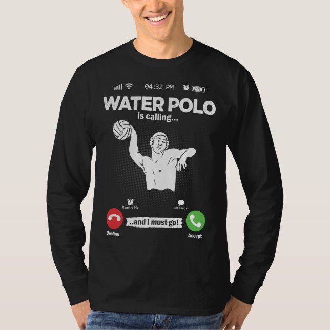 Camiseta Bola de Água Está Chamando Eu Devo Ir Nadar Hobby  (Frente)