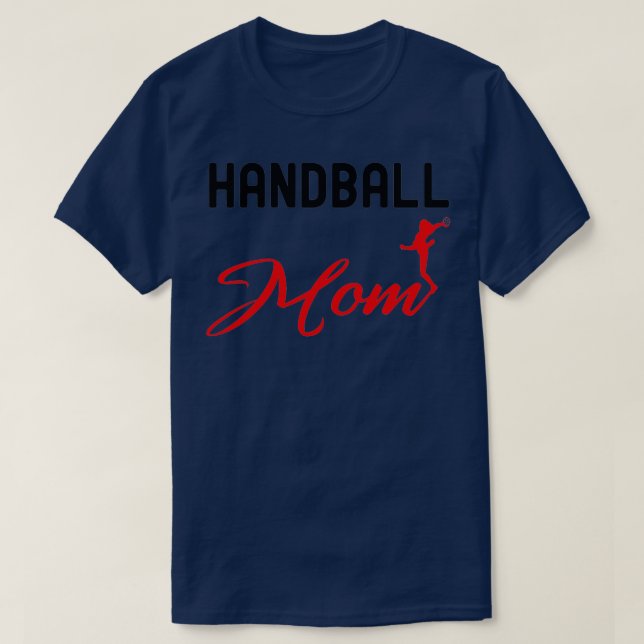Camiseta Bola de Andebol engraçada para a mãe 3 (Frente do Design)