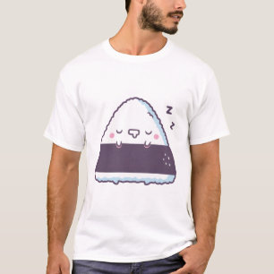 Camiseta Bola de Arroz Japonesa E Bonita Dormindo Onigiri