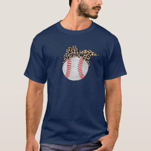 Camiseta Bola de Baseball com Banda Leopardo Bandana Baseba