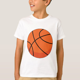 Camiseta Bola de Basquete de Cartoon