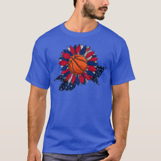 Camiseta Bola de Basquete Funerária e Bandeira Americana de