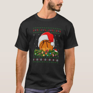 Camiseta Bola de Basquete Lover Xmas Festa de Basquete Feia
