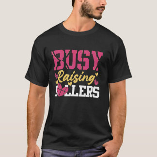 Camiseta Bola de Basquete Mãe Ocupada Raising Ballers