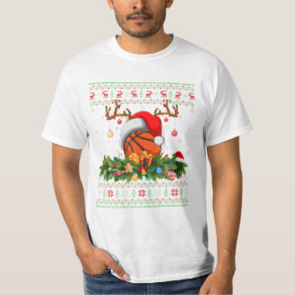 Camiseta Bola de Basquete Raindeer Hat