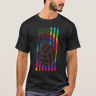 Camiseta Bola De Basquete Tie Dye American Flag Basketbal