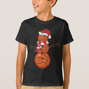 Camiseta Bola de Basquete Xmas Gift Snowman Basball Chris