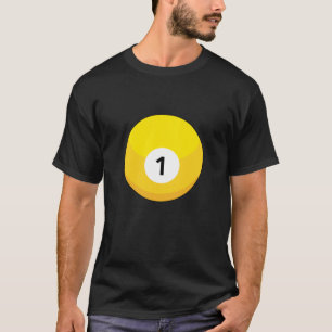 Camiseta Bola de Bilhar Amarela Número Um