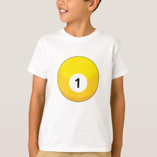 Camiseta Bola de Bilhar Amarela Número Um