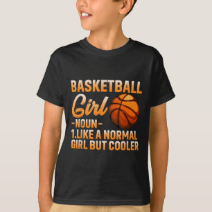 Camiseta Bola de Bola de Definição de Garota de Basquete Es