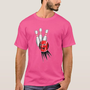 Camiseta Bola de boliche Acesa Engraçado com Pinos