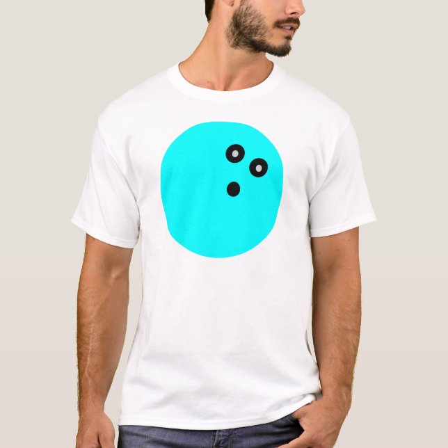Camiseta Bola de boliche azul (Frente)