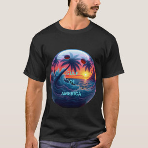 Camiseta Bola de boliche com o golfo da América