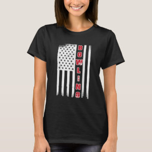 Camiseta bola de boliche da boliche boliche de bandeira dos