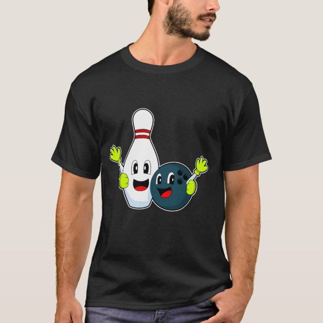 Camiseta Bola de boliche da Boliche da boliche (Frente)