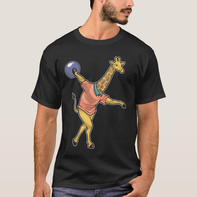 Camiseta Bola de boliche da Boliche Giraffe (Frente)