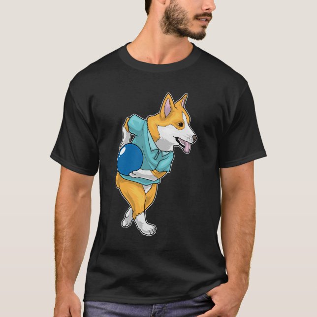 Camiseta Bola de boliche de Boliche Corgi (Frente)