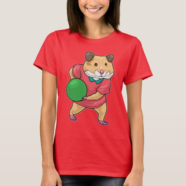 Camiseta Bola de boliche de Boliche de Hamster (Frente)