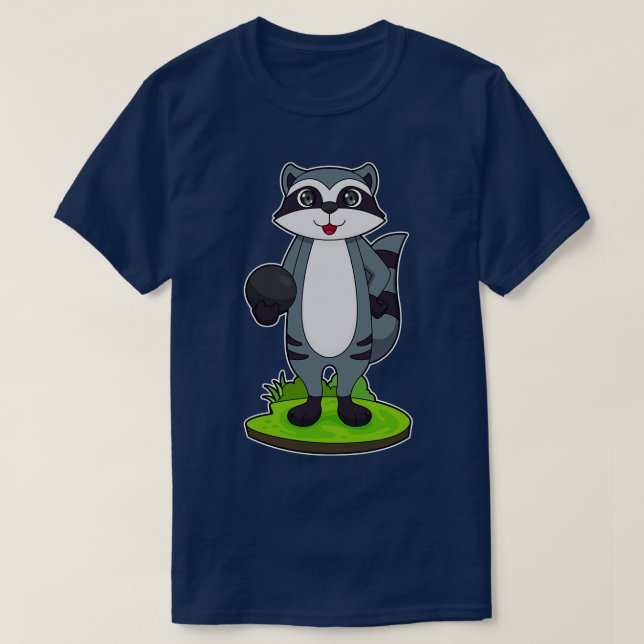Camiseta Bola de boliche de Boliche Racoon (Frente do Design)