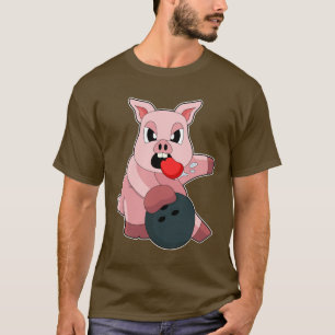 Camiseta Bola de boliche de porcos