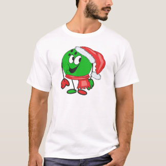 Camiseta Bola de boliche do Natal feliz que veste um boné