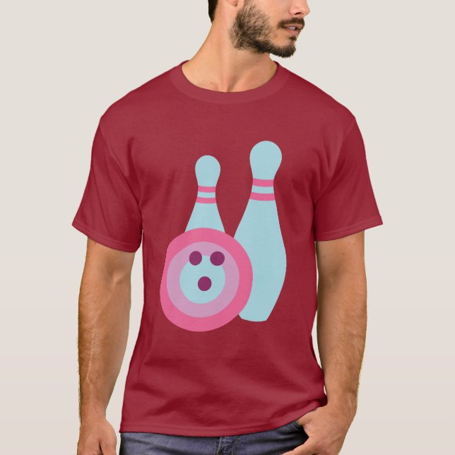 Camiseta Bola de boliche e pinos (Frente)