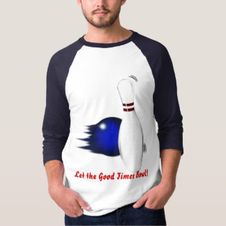 Camiseta Bola de boliche e pinos esportivos Diversão de T-S
