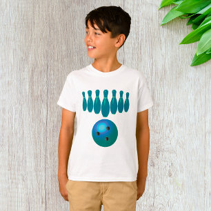 Camiseta Bola de Boliche e Pins Diversão Esportiva