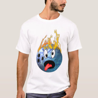 Camiseta Bola de boliche flamejante louca