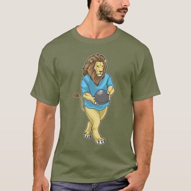 Camiseta Bola de boliche Lion Bowling (Frente)