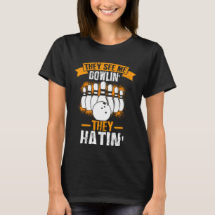 Camiseta Bola de boliche Pin Bowler Striler Boliche Team Bo