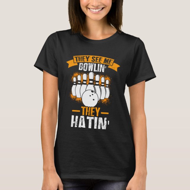 Camiseta Bola de boliche Pin Bowler Striler Boliche Team Bo (Frente)