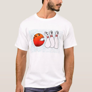 Camiseta Bola de boliche que persegue os pinos