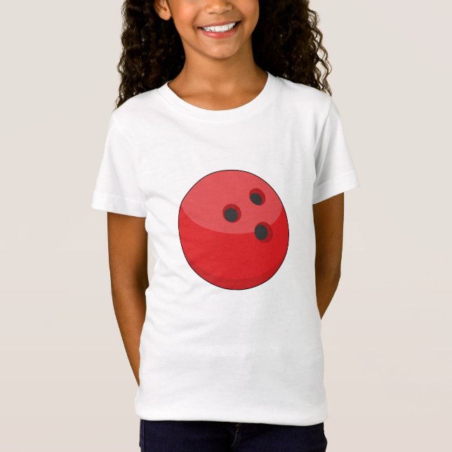 Camiseta Bola de boliche vermelha (Frente)