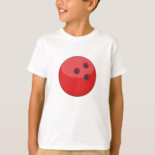 Camiseta Bola de boliche vermelha
