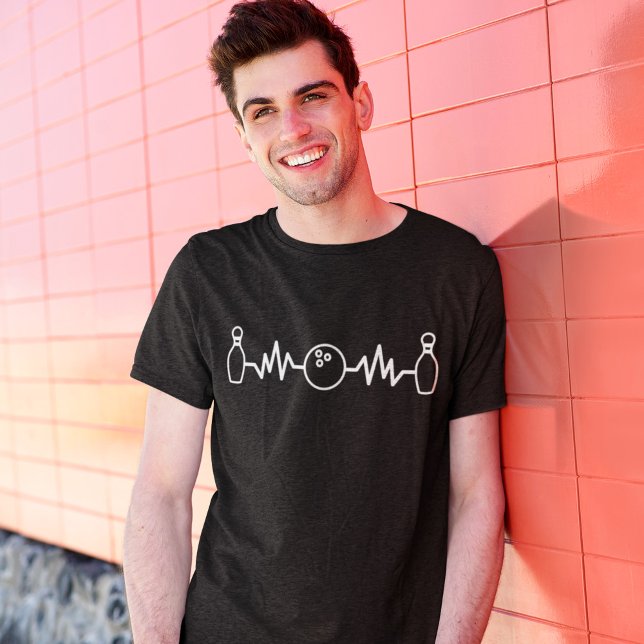 Camiseta Bola de Coração Funny Bowler boliche (Criador carregado)