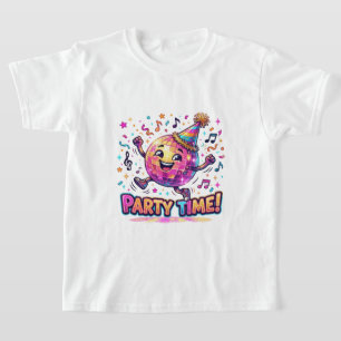 Camiseta Bola de Dança Disco Aniversário Festa Divertida En