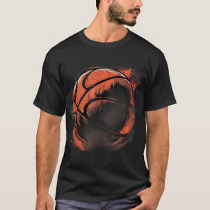 Camiseta Bola de Desenho de Cabelo de Basquete P