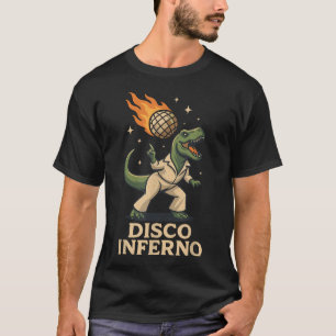 Camiseta Bola de Disco Dinossauro Humor Engraçado T Rex Dan