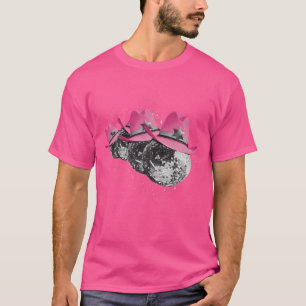 Camiseta Bola de Disco Vestindo Chapéu de Cowboy Rosa Dança