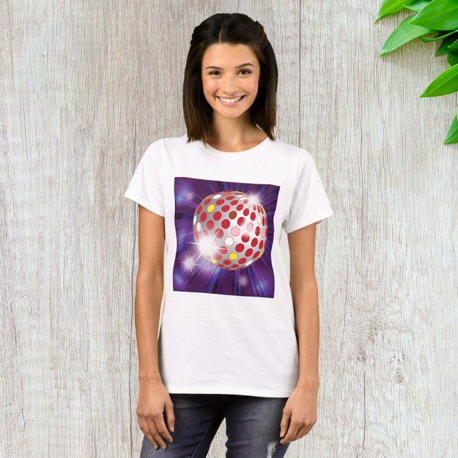 Camiseta Bola de Discoteca Retro dos Anos 70 Vibrante Verme (Criador carregado)