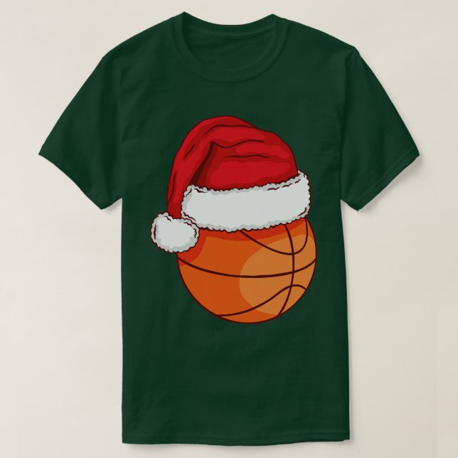 Camiseta Bola de Exercício de Basquete de Natal (Frente do Design)