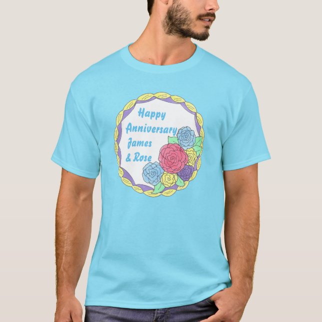 Camiseta Bola de Festa de casamento de Aniversário Personal (Frente)