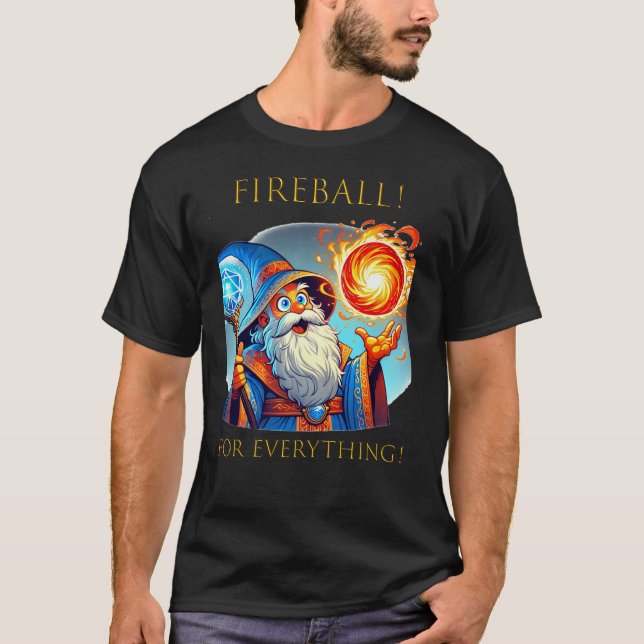 Camiseta Bola de fogo! Por Tudo! D&D (Frente)