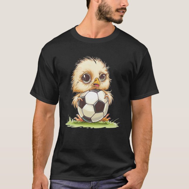 Camiseta Bola de Frango para Amantes de Frango e Futebol (Frente)