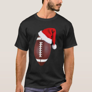 Camiseta Bola de Futebol Americano de Natal com Chapéu de P