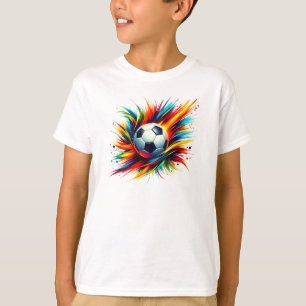 Camiseta Bola de Futebol Americano Futurista Abstrato