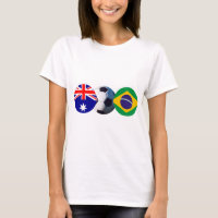 Bola de Futebol Austrália e Brasil Bandeira do MUS